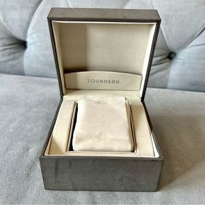 TOURNEAU Gray Watch Box 4.75x4.75x2.90 Inches